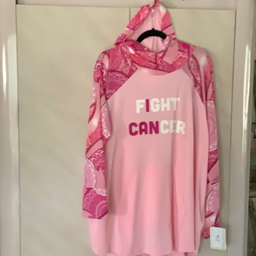 NWT Pink Fight Cancer Hoodie Sweatshirt 3XL